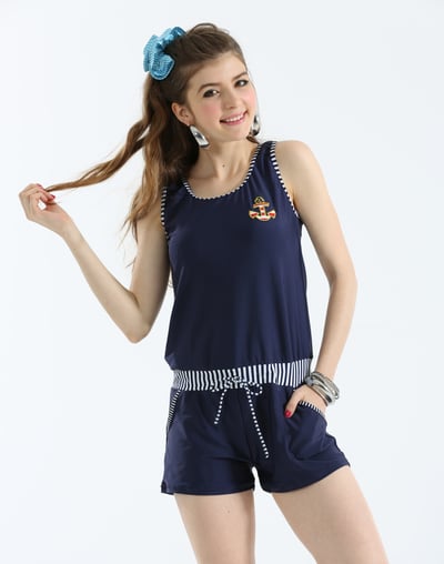 Haolang 船錨連身兩件式泳衣5