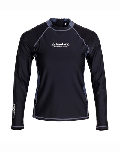 Haolang 經典黑女款長袖泳衣2