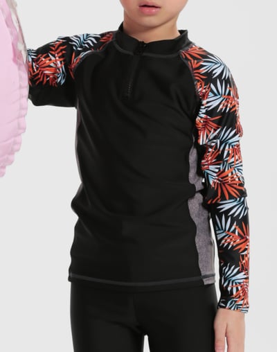 Haolang 夏威夷棕梠男童長袖泳衣2