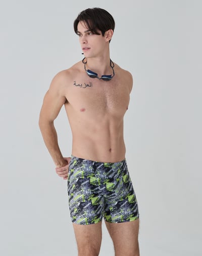 Haolang 螢光動能競速五分泳褲/抗氯3