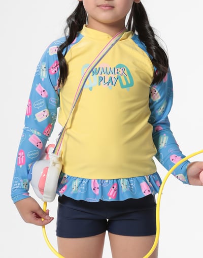 Haolang 冰棒女童長袖泳衣(整套)3