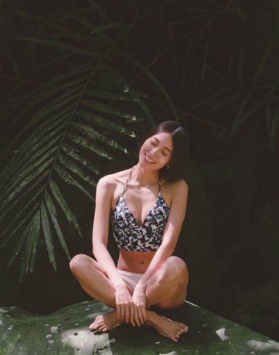 Haolang 迷彩藍馬甲比基尼TOP1