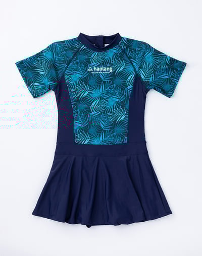Haolang 神秘海洋短袖連身裙泳衣4