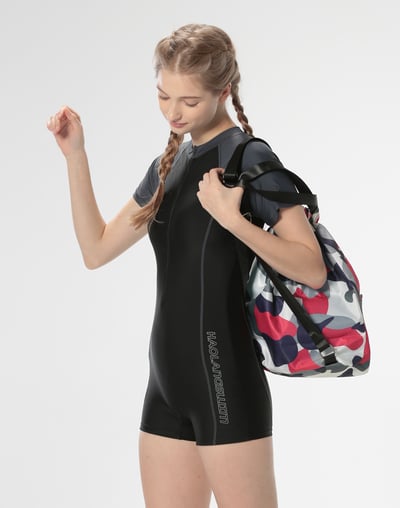 Haolang 短袖連身四角泳衣5