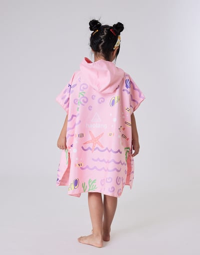 Haolang 粉紅貓咪快乾毛巾衣(纖維毛)4