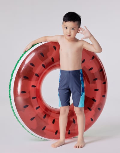 Haolang 都市汽車男童七分泳褲554021