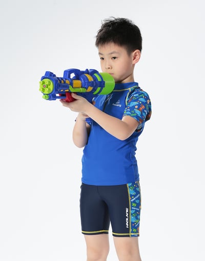 Haolang 恐龍男童短袖泳衣(上衣)3