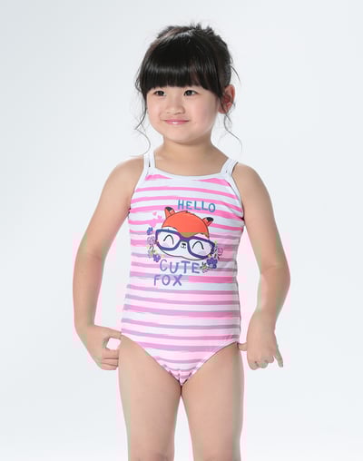 Haolang 小狐狸女童連身泳衣1