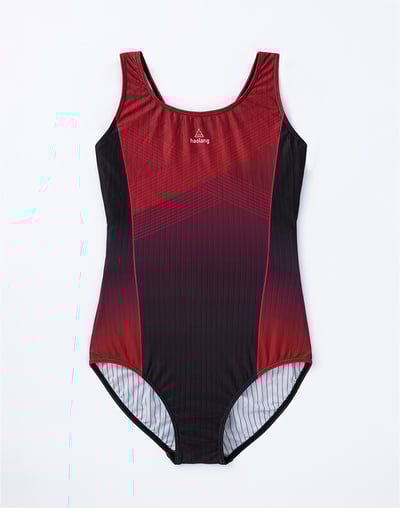 Haolang 莫紅競速連身三角泳衣4