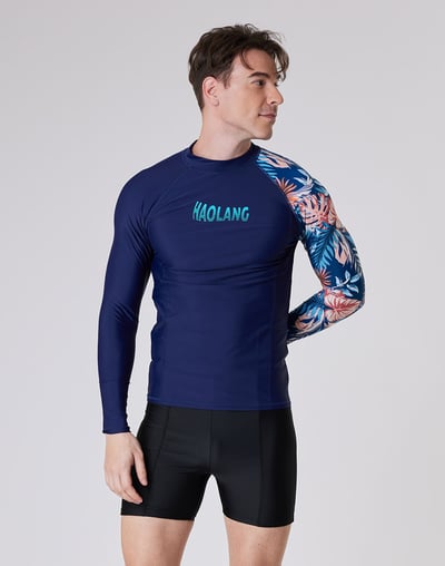 Haolang 叢林花樣男款長袖泳衣3