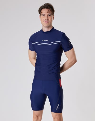 Haolang 深海藍男款短袖泳衣4