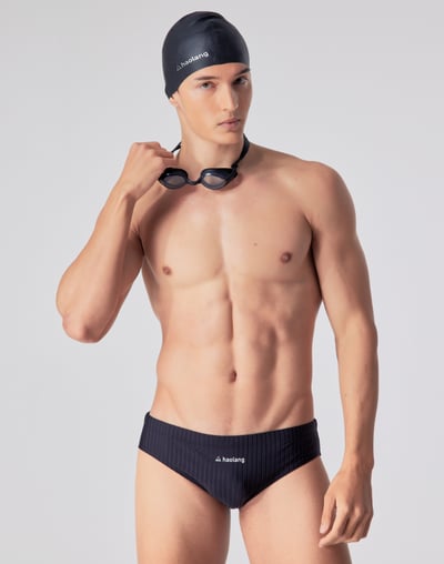 Haolang 經典黑競速三角泳褲/抗氯4