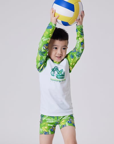 Haolang 挖土機男童泳褲4