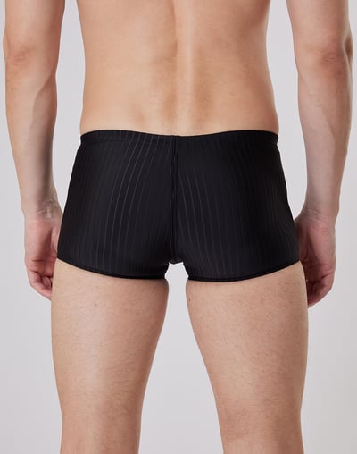 Haolang 經典黑競速平口泳褲/抗氯3