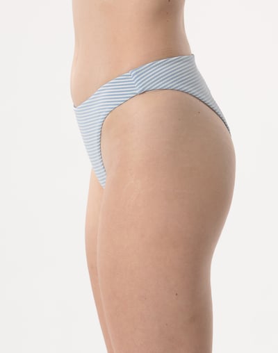 Haolang  粉藍條紋微丁比基尼褲3