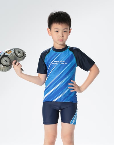 Haolang 小隊長男童短袖泳衣(上衣)1