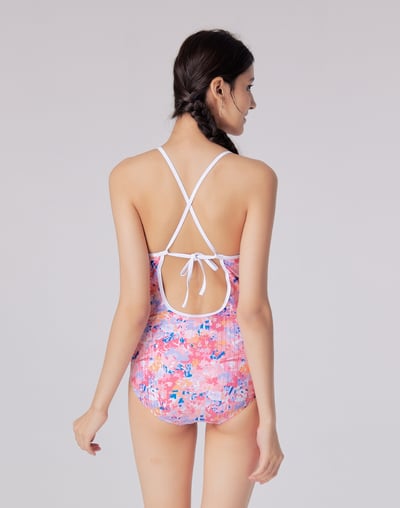 Haolang 浪花春舞競速連身三角泳衣6