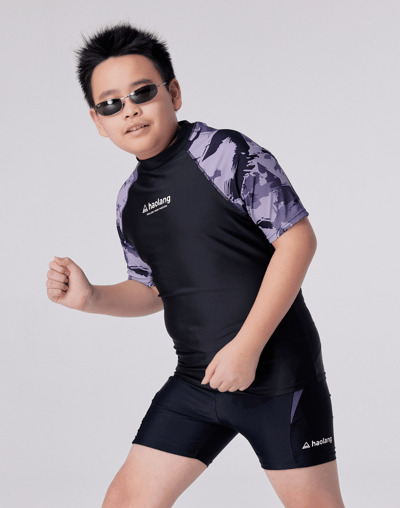 Haolang 街頭塗鴉大童短袖泳衣557043