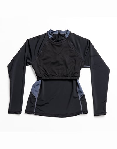 Haolang 經典黑女款長袖泳衣4