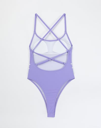 Haolang 香芋紫辣丁連身泳衣3