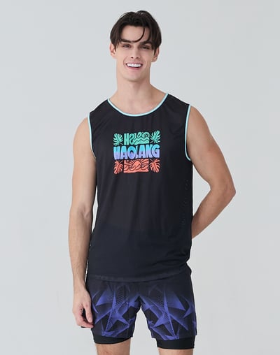 Haolang 中性海島透氣背心罩衫1