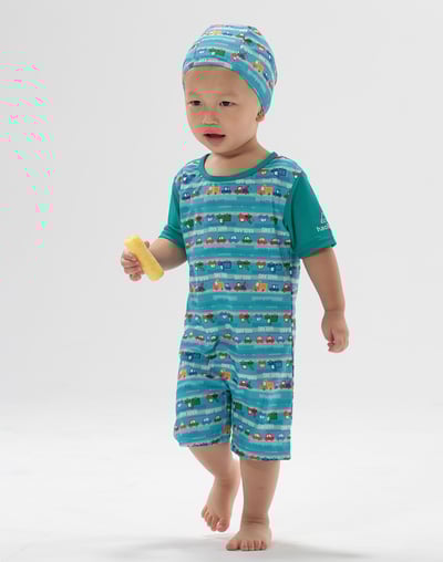 Haolang 小汽車男童連身泳衣2