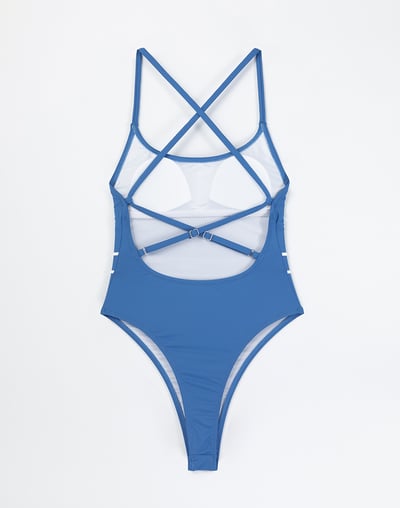 Haolang 土耳其藍辣丁連身泳衣7