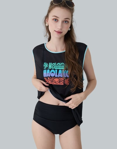 Haolang 中性海島透氣背心罩衫5