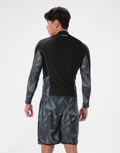 Haolang 黑玻璃男款長袖泳衣2