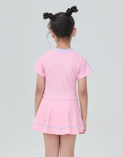 Haolang 櫻粉女童連身裙泳裝266012