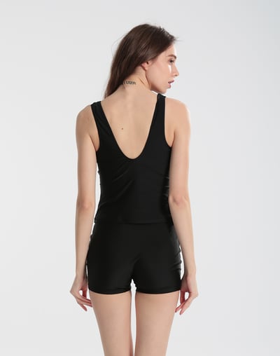 Haolang 運動黑連身四角泳衣2