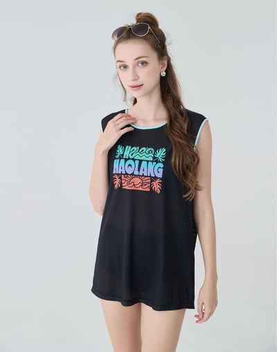 Haolang 中性海島透氣背心罩衫6