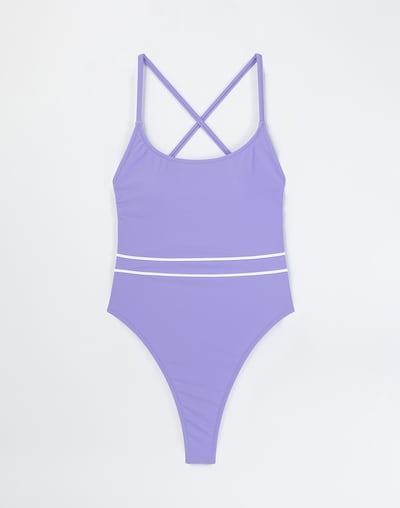 Haolang 香芋紫辣丁連身泳衣2