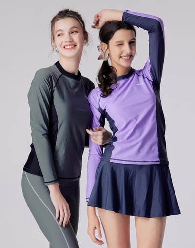 Haolang 紫芋女款長袖泳衣5