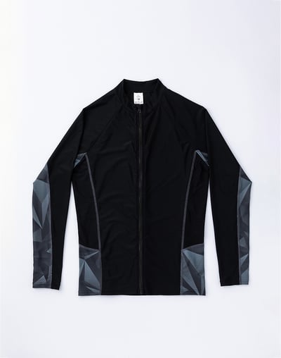 Haolang 黑玻璃男款長袖泳衣4