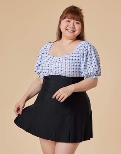 Haolang 千鳥格裙兩件式泳衣/加大尺碼1