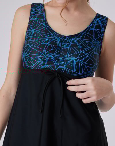 Haolang 光線藍寬鬆型泳衣/大尺碼5