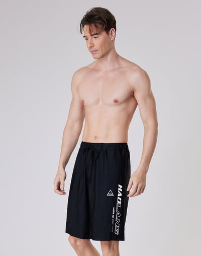 Haolang 經典黑寬鬆型泳褲2