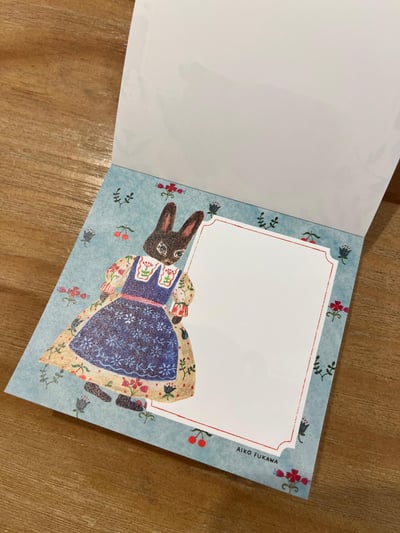 布川愛子 便條本 flower and animals6