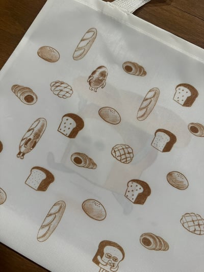 %麵包小偷-手提購物袋-白色款【日本正版授權】2