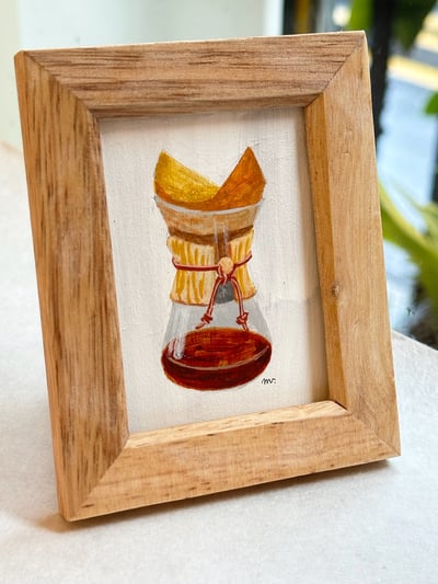 【限定作家うのまみUno Mami迷你原畫作品】繪本《coffee time》&《lemon time》繪者 (附質感木框))7