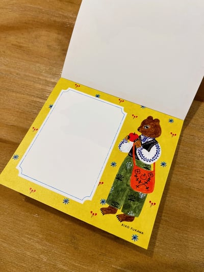 布川愛子 便條本 flower and animals4