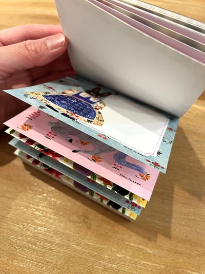 布川愛子 便條本 flower and animals2
