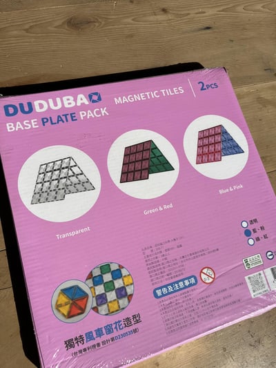 DUDUBAO 磁力片-大幫手（藍粉2片)2