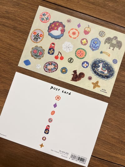 布川愛子 燙金明信片 brooch3