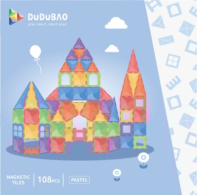 DUDUBAO磁力片－建構組（粉彩）108PCS5