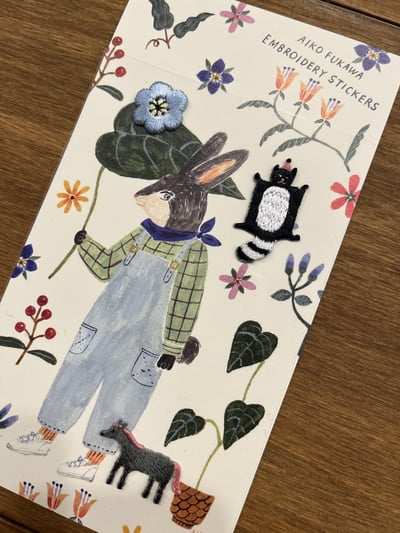 布川愛子 刺繡貼紙(3 種圖案)1