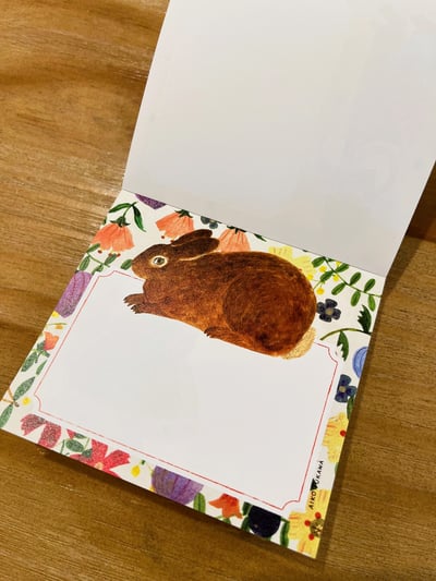 布川愛子 便條本 flower and animals5