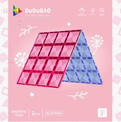 DUDUBAO磁力片－大幫手（藍、粉）2PCS5