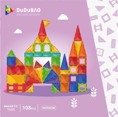 DUDUBAO磁力片－建構組（彩虹）108PCS5